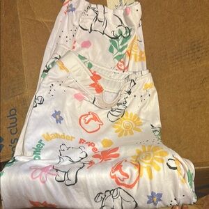 Disney Kids Casual Bottoms - White with Multicolor Print